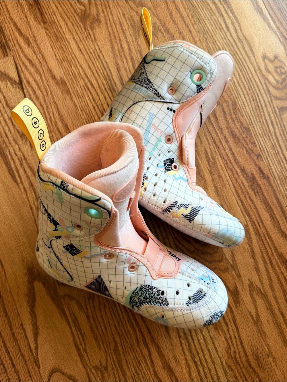Roller Blade Pink & White Patterned Boots